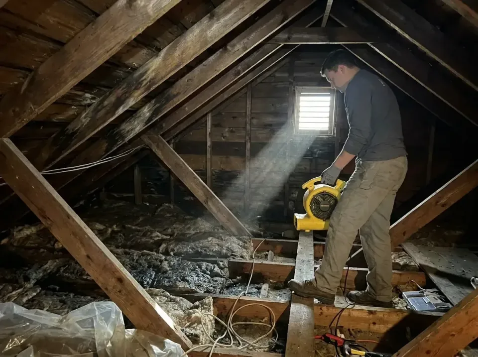 attic-water-damage-drying-proc-007 — frequently asked questions, Emergency Water Extraction & 24/7 Flood Response in Gibson…